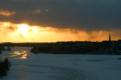 February 25: Sunset over Lake Mälaren