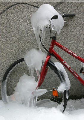 March 18: Icy bike