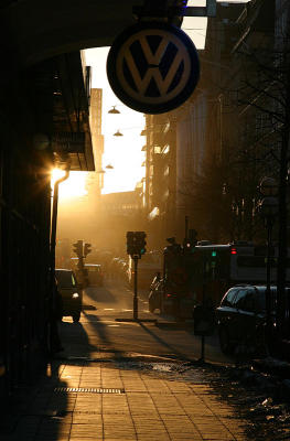 March 20: Sun setting over Stockholm City