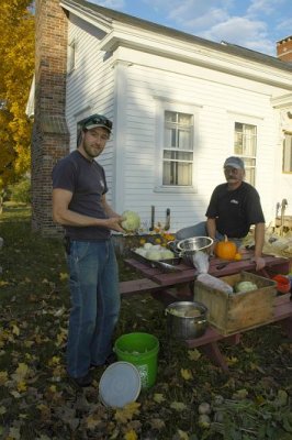 Steve making Dinner with Leroy