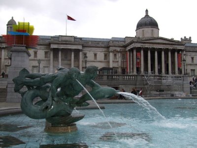 Trafalgar Square with National Gallery in the background