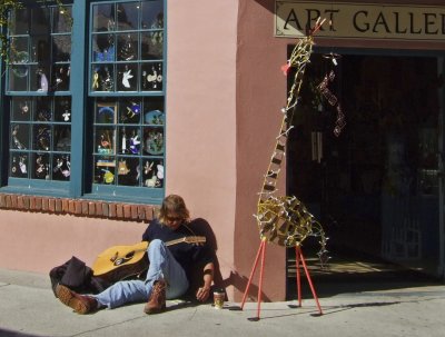 Street musicians were abundant in the touist area