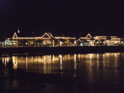 Christmas lights as seen from the bridge over St Johns River