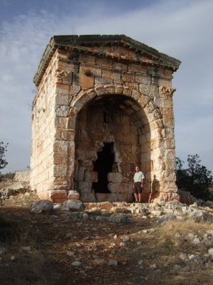 Here is an ancient mausoleum at the top of the hill