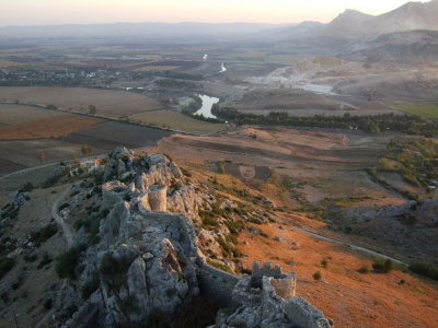 Lower castle walls and Ceyhan River.