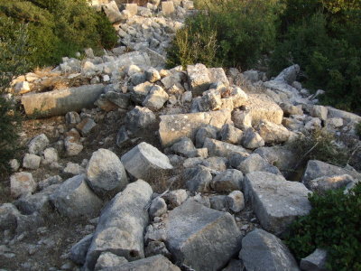 A tumble of building blocks and broken columns