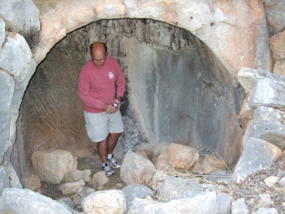 Maybe Bob is finally posing inside a tomb!