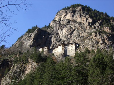 Sumela Monastery in the morning from the road
