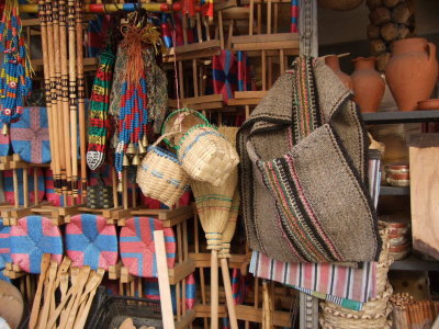 Hand-crafted goods at the Trabzon pazar.