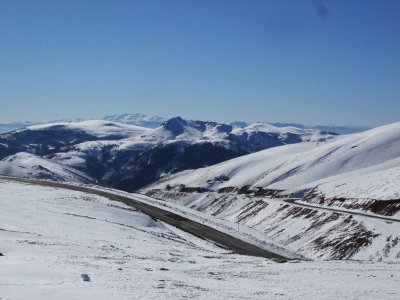 The road back down the other side.