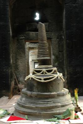 the stupa in the central sanctuary