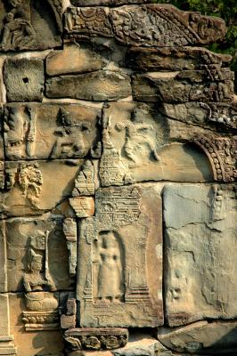 miniature temple carved on the N entrance pavilion at the base of the steps