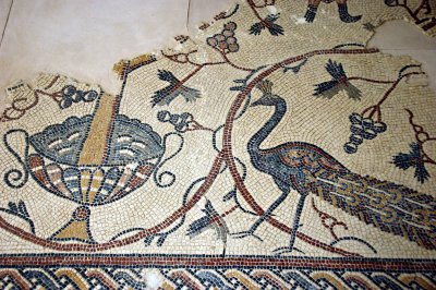 mosaic of a peacock