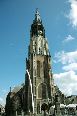 the 13th century Oude Kerk contains tombs of eminent Delft citizens like Antonie van Leeuwenboek, inventor of microscope