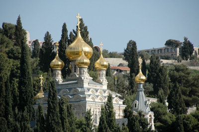 (Russian) Church of Mary Magdalene, Mount of Olives