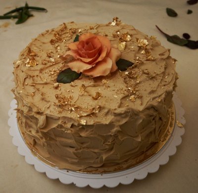 Guld og Rose kage 3