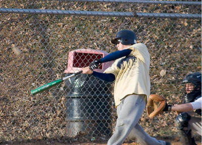 Batter Hitting Baseball