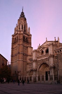 Toledo Cathedral at dusk