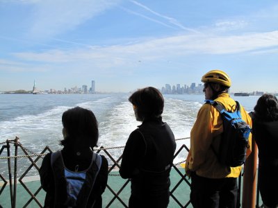 looking at the views from the ferry