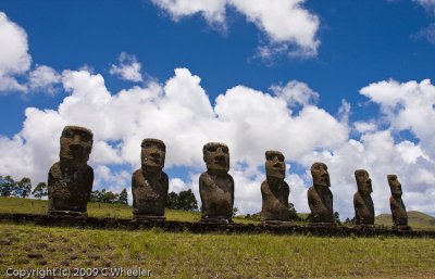 More of the Ahu Akivi Moai