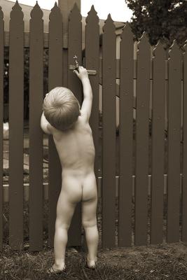 Little man, big gate
