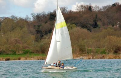 Sailing in Whitlingham park.