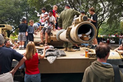Abrams tank display