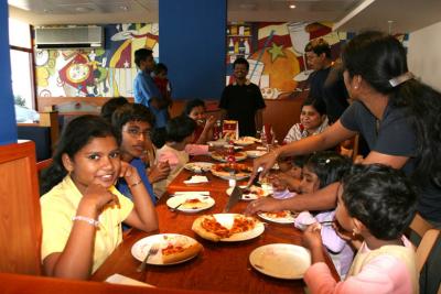Our kids in Pizza Hut