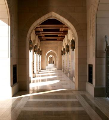 Inside Sultan Qaboos Grand Mosque