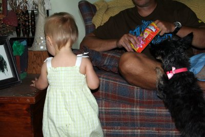 How come the dog gets my treats?