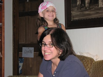 Ava doing mom's hair