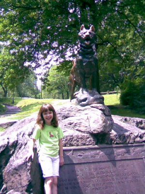 Katie with Balto, Central Park, NY