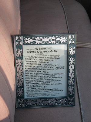 41 Cadillac plaque