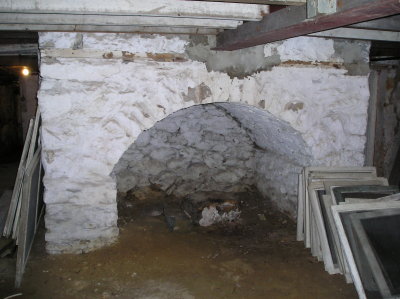 Basement fireplace