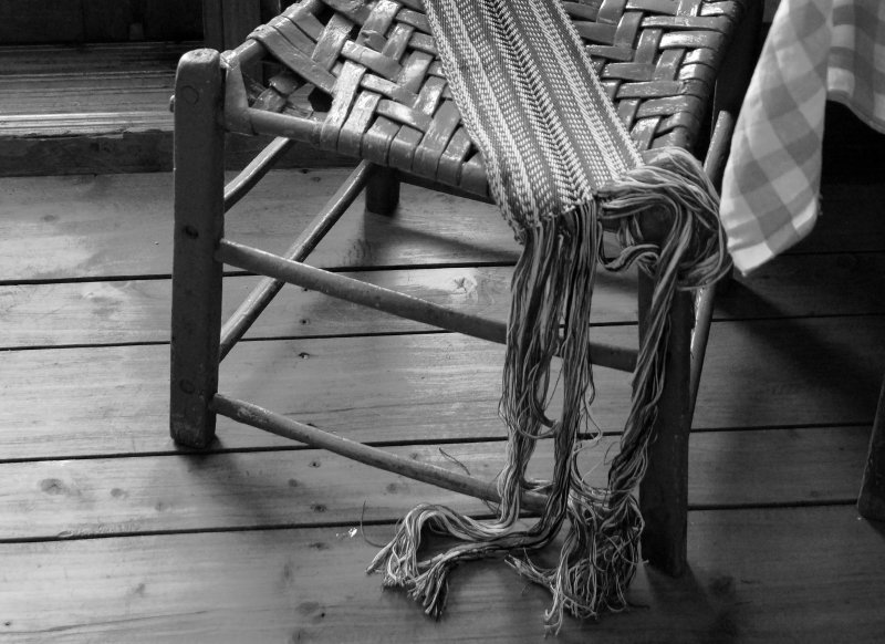 The old chair and...the tiny leaf