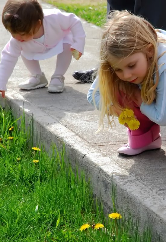 Flowers and little girls...
