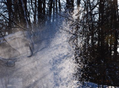 Blowing snowflakes!