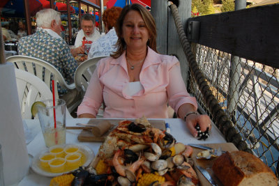 Kendra enjoys the Sea Feast