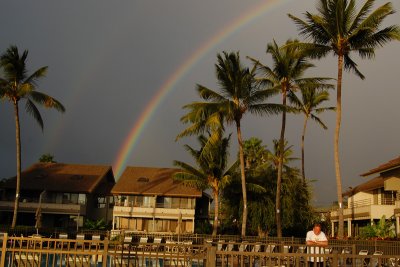 Rainbow over Kahana Village