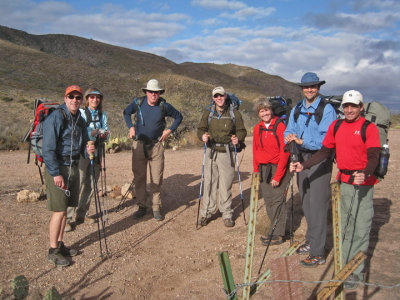 Assembling at the Tortilla trailhead