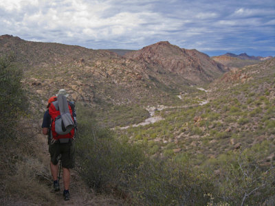 Descent to the creekbed