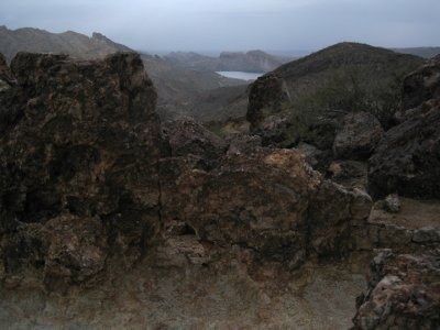 Our ultimate destination in the distance - Canyon Lake