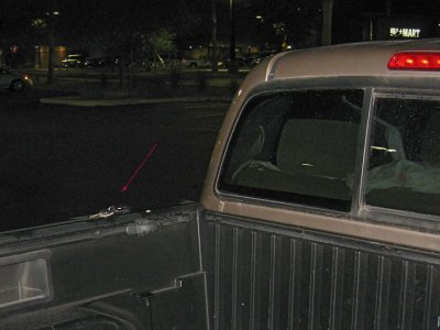 Where my truck keys spent the weekend - a Best Buy parking lot amidst holiday shoppers
