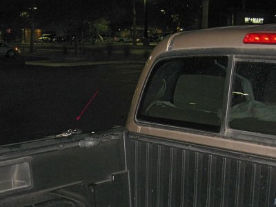 Where my truck keys spent the weekend - a Best Buy parking lot amidst holiday shoppers