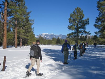 Snowshoe Hike in Sandys Canyon