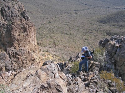 Near top of ridge