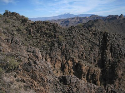 View northeast from ridge