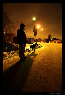 man and dog