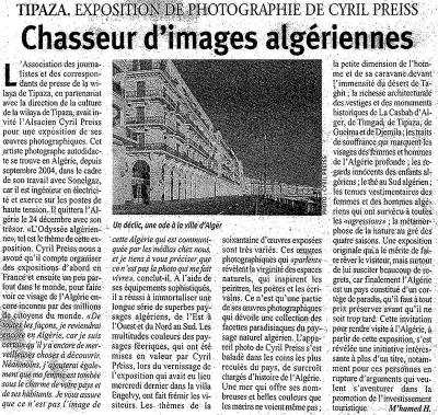 Article El Watan du 11 12 2005