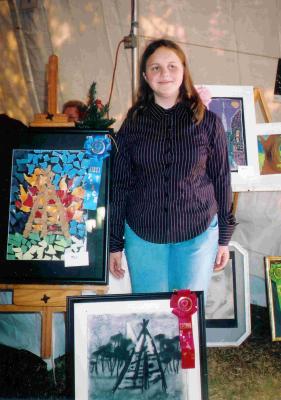 Emily B. wins Bonfire Festival Art Show '05